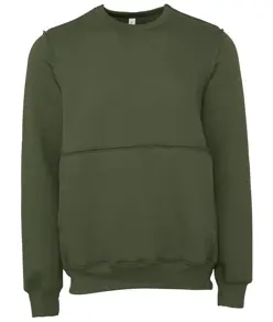 Pullover girocollo unisex con cuciture a taglio vivo Bella Canvas