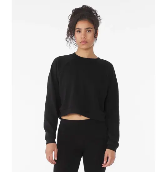Pullover in pile da donna con maniche raglan Bella Canvas