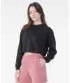 Pullover in pile da donna con maniche raglan Bella Canvas
