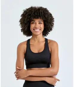 Reggiseno sportivo modellante a tinta unita 3D Fit TriDri® senza cuciture TriDri