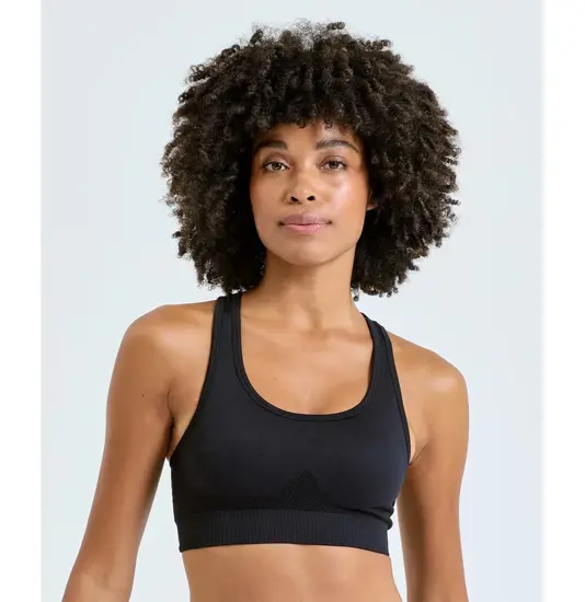 Reggiseno sportivo modellante a tinta unita 3D Fit TriDri® senza cuciture TriDri