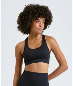Reggiseno sportivo modellante a tinta unita 3D Fit TriDri® senza cuciture TriDri
