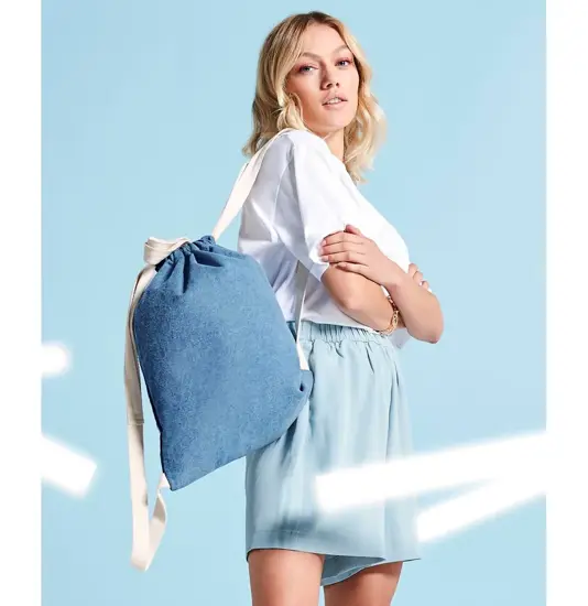 Sacca da palestra in denim Bagbase
