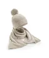 Set regalo con sciarpa e berretto in maglia Beechfield