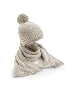 Set regalo con sciarpa e berretto in maglia Beechfield
