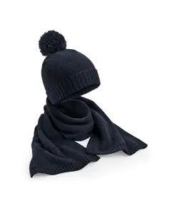 Set regalo con sciarpa e berretto in maglia Beechfield