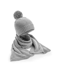 Set regalo con sciarpa e berretto in maglia Beechfield