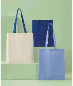 Shopper con manici lunghi in cotone riciclato Nutshell