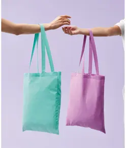 Shopper in cotone con manici lunghi Nutshell