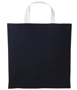Shopper in cotone Varsity con manici corti Nutshell
