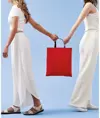 Shopper in cotone Varsity con manici corti Nutshell
