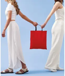 Shopper in cotone Varsity con manici corti Nutshell
