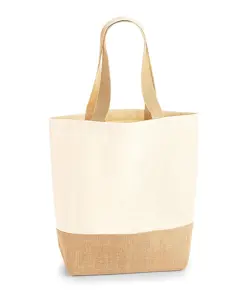Shopper in tela con base in juta Westford Mill