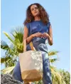 Shopper in tela con base in juta Westford Mill