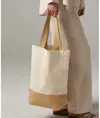Shopper in tela con base in juta Westford Mill