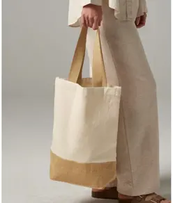Shopper in tela con base in juta Westford Mill