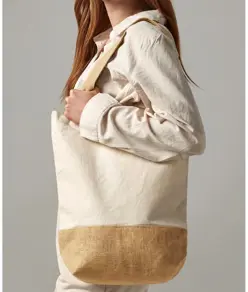 Shopper in tela con base in juta Westford Mill