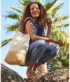 Shopper in tela con base in juta Westford Mill