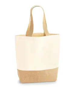 Shopper in tela con base in juta Westford Mill