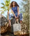 Shopper in tela con base in juta Westford Mill