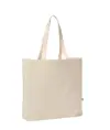 Shopper orizzontale con 'base piatta' in tela organica Nutshell