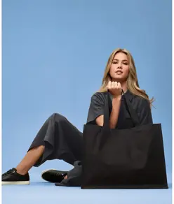 Shopper verticale riciclata in tela premium Nutshell
