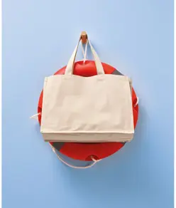 Shopper verticale riciclata in tela premium Nutshell