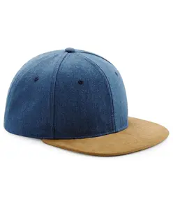 Snapback con visiera scamosciata Beechfield