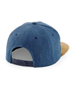 Snapback con visiera scamosciata Beechfield