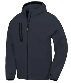 Softshell casual con cappuccio stampabile riciclato a 3 strati Result Recycled