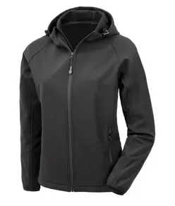 Softshell con cappuccio a 3 strati stampabile riciclato da donna Result Recycled