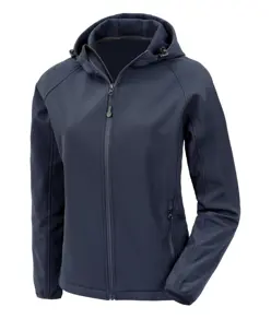 Softshell con cappuccio a 3 strati stampabile riciclato da donna Result Recycled