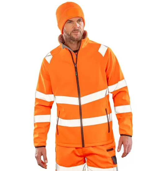 Softshell di sicurezza a 2 strati stampabile riciclato Result Recycled