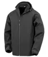 Softshell riciclato a 3 strati stampabile con cappuccio Result Recycled