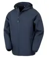 Softshell riciclato a 3 strati stampabile con cappuccio Result Recycled