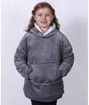 The Kids Ribbon felpa con cappuccio oversize sherpa reversibile Ribbon