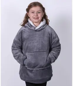 The Kids Ribbon felpa con cappuccio oversize sherpa reversibile Ribbon