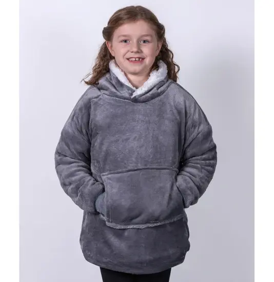 The Kids Ribbon felpa con cappuccio oversize sherpa reversibile Ribbon