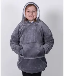 The Kids Ribbon felpa con cappuccio oversize sherpa reversibile Ribbon