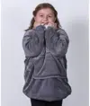 The Kids Ribbon felpa con cappuccio oversize sherpa reversibile Ribbon