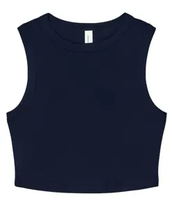 Top corto a canotta micro costine donna Bella Canvas