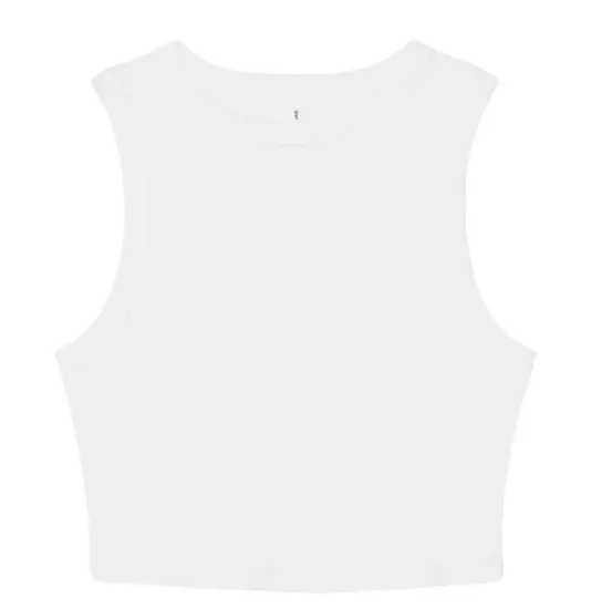 Top corto a canotta micro costine donna Bella Canvas