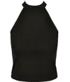 Top corto a collo alto donna Build Your Brand