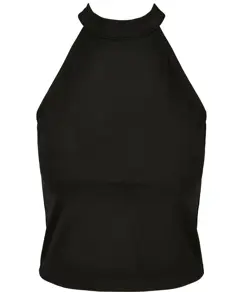 Top corto a collo alto donna Build Your Brand