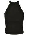 Top corto a collo alto donna Build Your Brand