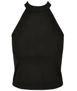 Top corto a collo alto donna Build Your Brand