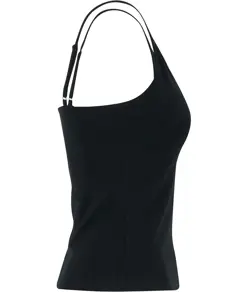 Top corto slim in jersey elasticizzato da donna Build Your Brand