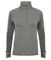 Top donna a manica lunga con zip a ¼ Tombo