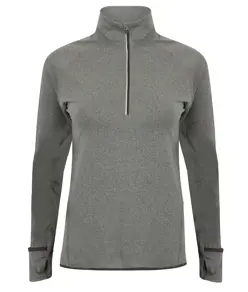 Top donna a manica lunga con zip a ¼ Tombo