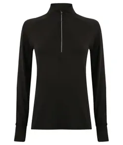 Top donna a manica lunga con zip a ¼ Tombo
